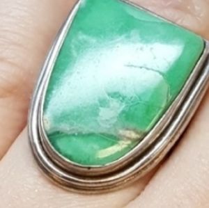 Vintage turquoise sterling silver. Stamped. See pi